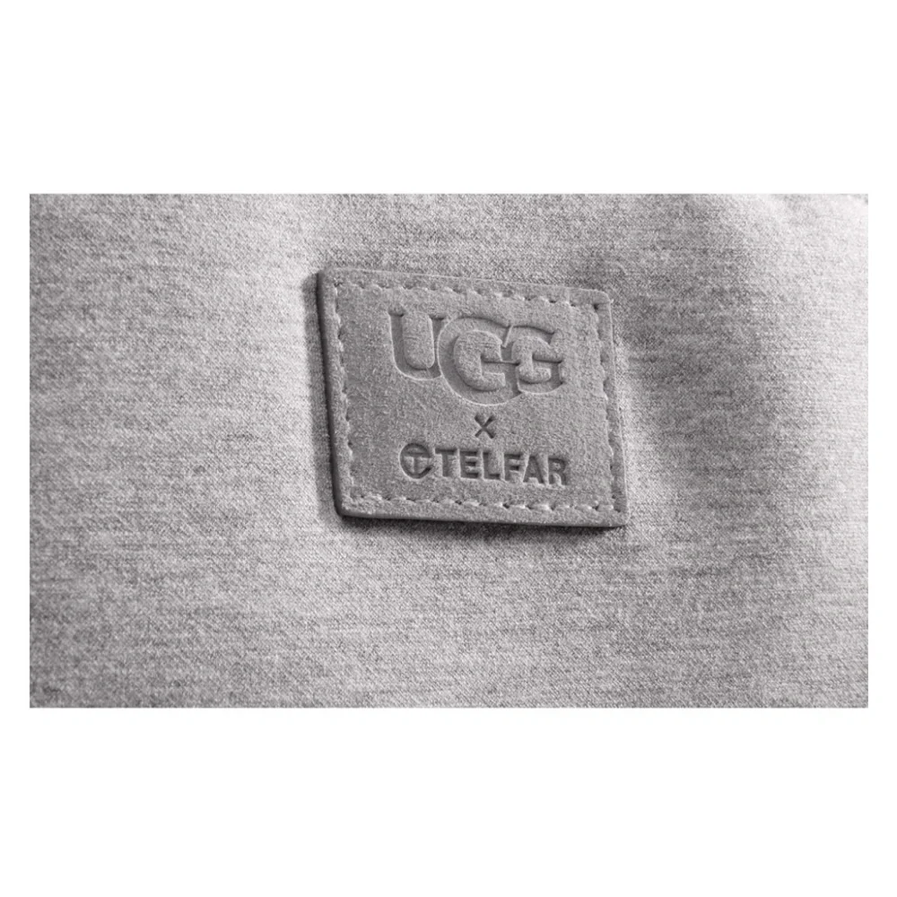 UGG x Telfar Large Fleece Shopper Tote- Grey (Luxury Travel Bag ) - Picture 7 of 8